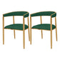 Scandinavian Upholstered Linen Fabric Dining Chair Open Back Side Chairs Green 2 Piece Set Clearhalo 'Dining Chairs' 'Dining Tables & Seating' 'dining_chair' 'furn' 'furn_dining_chair' 'Furniture' 'furniture_dining_chair' 'Kitchen & Dining Furniture' 4792407