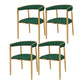 Scandinavian Upholstered Linen Fabric Dining Chair Open Back Side Chairs Green 4 Piece Set Clearhalo 'Dining Chairs' 'Dining Tables & Seating' 'dining_chair' 'furn' 'furn_dining_chair' 'Furniture' 'furniture_dining_chair' 'Kitchen & Dining Furniture' 4792408