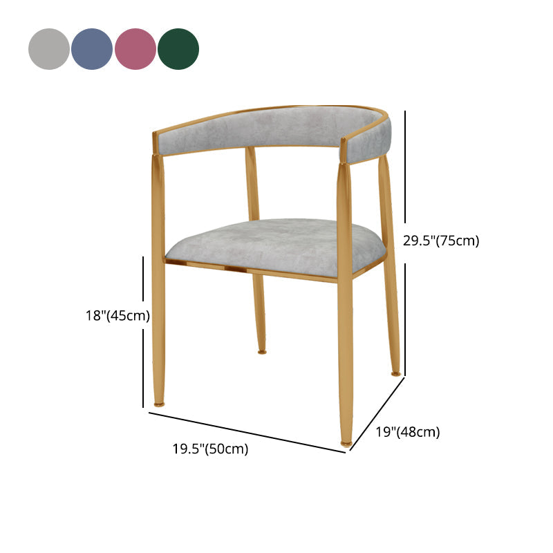 Scandinavian Upholstered Linen Fabric Dining Chair Open Back Side Chairs Clearhalo 'Dining Chairs' 'Dining Tables & Seating' 'dining_chair' 'furn' 'furn_dining_chair' 'Furniture' 'furniture_dining_chair' 'Kitchen & Dining Furniture' 4792409