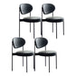 Minimalist Design Upholstered Dining Chairs Open Back Side Chair for Home Black 4 Piece Set Clearhalo 'Dining Chairs' 'Dining Tables & Seating' 'dining_chair' 'furn' 'furn_dining_chair' 'Furniture' 'furniture_dining_chair' 'Kitchen & Dining Furniture' 4792415