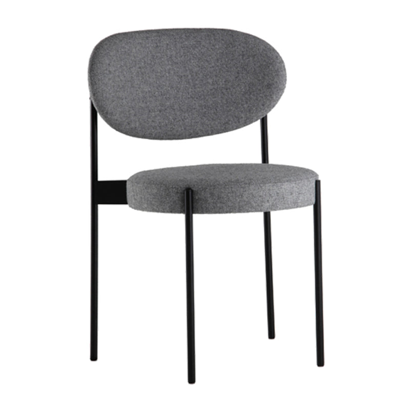 Minimalist Design Upholstered Dining Chairs Open Back Side Chair for Home Grey 1 Piece Clearhalo 'Dining Chairs' 'Dining Tables & Seating' 'dining_chair' 'furn' 'furn_dining_chair' 'Furniture' 'furniture_dining_chair' 'Kitchen & Dining Furniture' 4792417