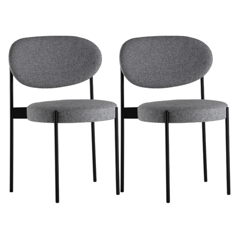 Minimalist Design Upholstered Dining Chairs Open Back Side Chair for Home Grey 2 Piece Set Clearhalo 'Dining Chairs' 'Dining Tables & Seating' 'dining_chair' 'furn' 'furn_dining_chair' 'Furniture' 'furniture_dining_chair' 'Kitchen & Dining Furniture' 4792418