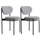 Minimalist Design Upholstered Dining Chairs Open Back Side Chair for Home Black White 2 Piece Set Clearhalo 'Dining Chairs' 'Dining Tables & Seating' 'dining_chair' 'furn' 'furn_dining_chair' 'Furniture' 'furniture_dining_chair' 'Kitchen & Dining Furniture' 4792424