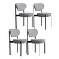 Minimalist Design Upholstered Dining Chairs Open Back Side Chair for Home Black White 4 Piece Set Clearhalo 'Dining Chairs' 'Dining Tables & Seating' 'dining_chair' 'furn' 'furn_dining_chair' 'Furniture' 'furniture_dining_chair' 'Kitchen & Dining Furniture' 4792426
