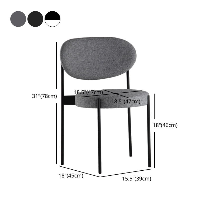 Minimalist Design Upholstered Dining Chairs Open Back Side Chair for Home Clearhalo 'Dining Chairs' 'Dining Tables & Seating' 'dining_chair' 'furn' 'furn_dining_chair' 'Furniture' 'furniture_dining_chair' 'Kitchen & Dining Furniture' 4792428