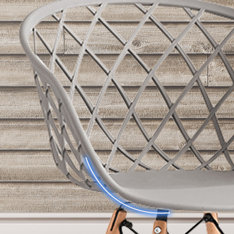 Contemporary Plastic Dining Armless Chair Cross Back Side Chair Clearhalo 'Dining Chairs' 'Dining Tables & Seating' 'dining_chair' 'Furniture' 'furniture_dining_chair' 'Kitchen & Dining Furniture' 4792458