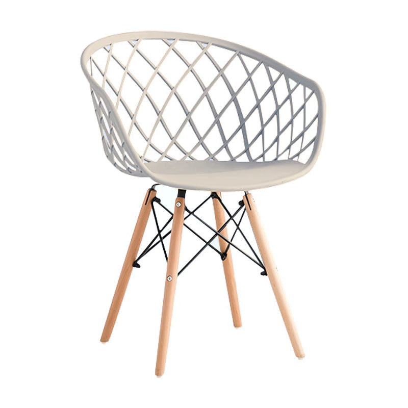 Contemporary Plastic Dining Armless Chair Cross Back Side Chair Clearhalo 'Dining Chairs' 'Dining Tables & Seating' 'dining_chair' 'Furniture' 'furniture_dining_chair' 'Kitchen & Dining Furniture' 4792460