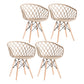Contemporary Plastic Dining Armless Chair Cross Back Side Chair Khaki Set of 4 Clearhalo 'Dining Chairs' 'Dining Tables & Seating' 'dining_chair' 'Furniture' 'furniture_dining_chair' 'Kitchen & Dining Furniture' 4792461