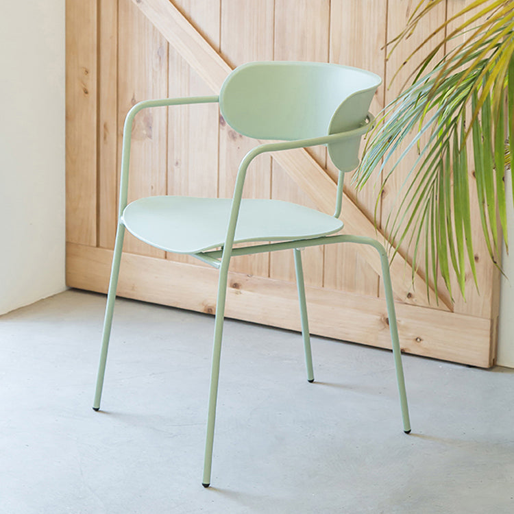 Contemporary Arm Plastic Side Chair for Home Open Back Side Chair Clearhalo 'Dining Chairs' 'Dining Tables & Seating' 'dining_chair' 'furn' 'furn_dining_chair' 'Furniture' 'furniture_dining_chair' 'Kitchen & Dining Furniture' 4792463