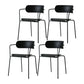 Contemporary Arm Plastic Side Chair for Home Open Back Side Chair Black 4 Piece Set Clearhalo 'Dining Chairs' 'Dining Tables & Seating' 'dining_chair' 'furn' 'furn_dining_chair' 'Furniture' 'furniture_dining_chair' 'Kitchen & Dining Furniture' 4792464