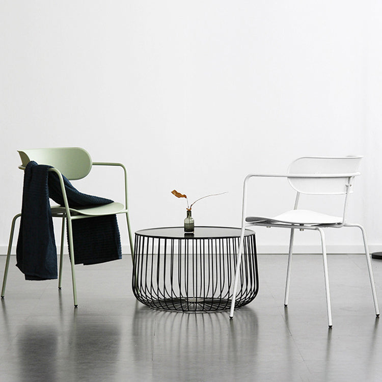 Contemporary Arm Plastic Side Chair for Home Open Back Side Chair Clearhalo 'Dining Chairs' 'Dining Tables & Seating' 'dining_chair' 'furn' 'furn_dining_chair' 'Furniture' 'furniture_dining_chair' 'Kitchen & Dining Furniture' 4792470