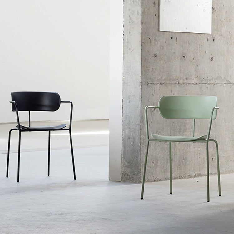 Contemporary Arm Plastic Side Chair for Home Open Back Side Chair Clearhalo 'Dining Chairs' 'Dining Tables & Seating' 'dining_chair' 'furn' 'furn_dining_chair' 'Furniture' 'furniture_dining_chair' 'Kitchen & Dining Furniture' 4792478