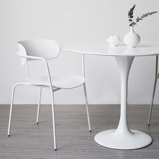 Contemporary Arm Plastic Side Chair for Home Open Back Side Chair Clearhalo 'Dining Chairs' 'Dining Tables & Seating' 'dining_chair' 'furn' 'furn_dining_chair' 'Furniture' 'furniture_dining_chair' 'Kitchen & Dining Furniture' 4792482