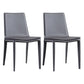 Contemporary Style Chair Kitchen Armless Chair with Metal Legs Dark Gray Set of 2 Clearhalo 'Dining Chairs' 'Dining Tables & Seating' 'dining_chair' 'Furniture' 'furniture_dining_chair' 'Kitchen & Dining Furniture' 4792486