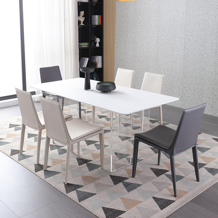 Contemporary Style Chair Kitchen Armless Chair with Metal Legs Clearhalo 'Dining Chairs' 'Dining Tables & Seating' 'dining_chair' 'Furniture' 'furniture_dining_chair' 'Kitchen & Dining Furniture' 4792502