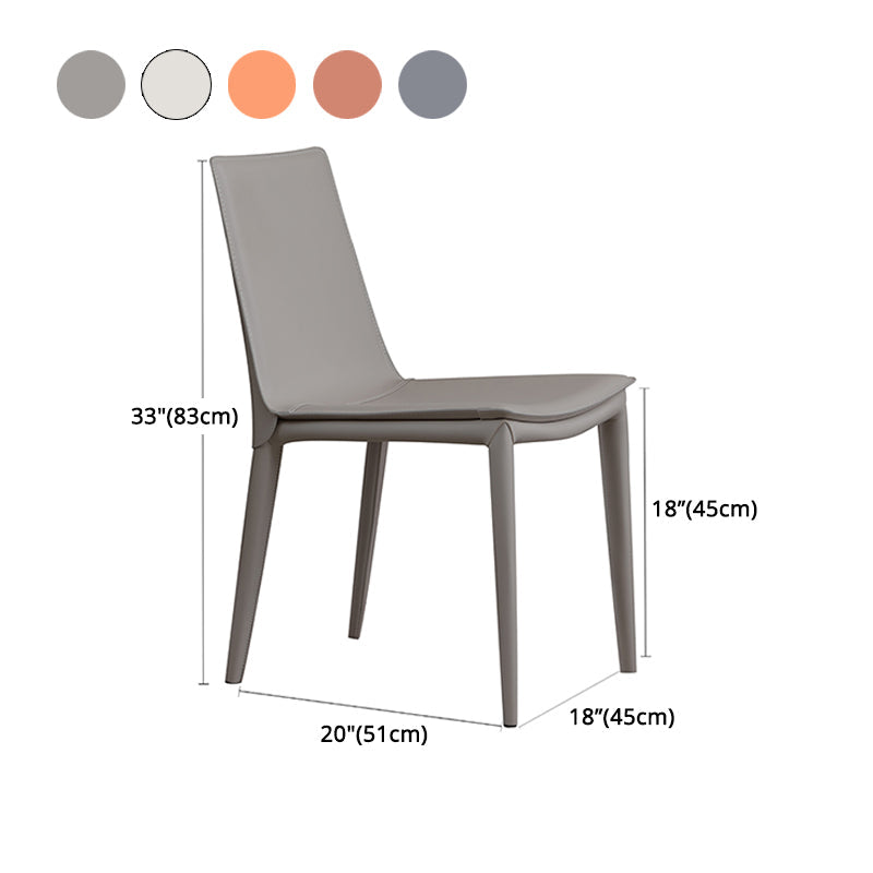 Contemporary Style Chair Kitchen Armless Chair with Metal Legs Clearhalo 'Dining Chairs' 'Dining Tables & Seating' 'dining_chair' 'Furniture' 'furniture_dining_chair' 'Kitchen & Dining Furniture' 4792503
