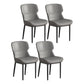 Contemporary Style Chair Kitchen Arm Side Chair with Metal Legs Dark Gray Set of 4 Clearhalo 'Dining Chairs' 'Dining Tables & Seating' 'dining_chair' 'Furniture' 'furniture_dining_chair' 'Kitchen & Dining Furniture' 4792509
