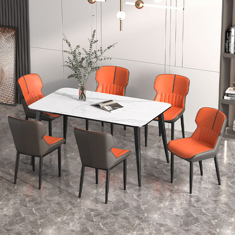 Contemporary Style Chair Kitchen Arm Side Chair with Metal Legs Clearhalo 'Dining Chairs' 'Dining Tables & Seating' 'dining_chair' 'Furniture' 'furniture_dining_chair' 'Kitchen & Dining Furniture' 4792510