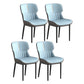 Contemporary Style Chair Kitchen Arm Side Chair with Metal Legs Sky Blue Set of 4 Clearhalo 'Dining Chairs' 'Dining Tables & Seating' 'dining_chair' 'Furniture' 'furniture_dining_chair' 'Kitchen & Dining Furniture' 4792525
