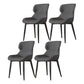Contemporary Style Chair Kitchen Arm Side Chairs with Metal Legs Dark Gray Set of 4 Clearhalo 'Dining Chairs' 'Dining Tables & Seating' 'dining_chair' 'Furniture' 'furniture_dining_chair' 'Kitchen & Dining Furniture' 4792543