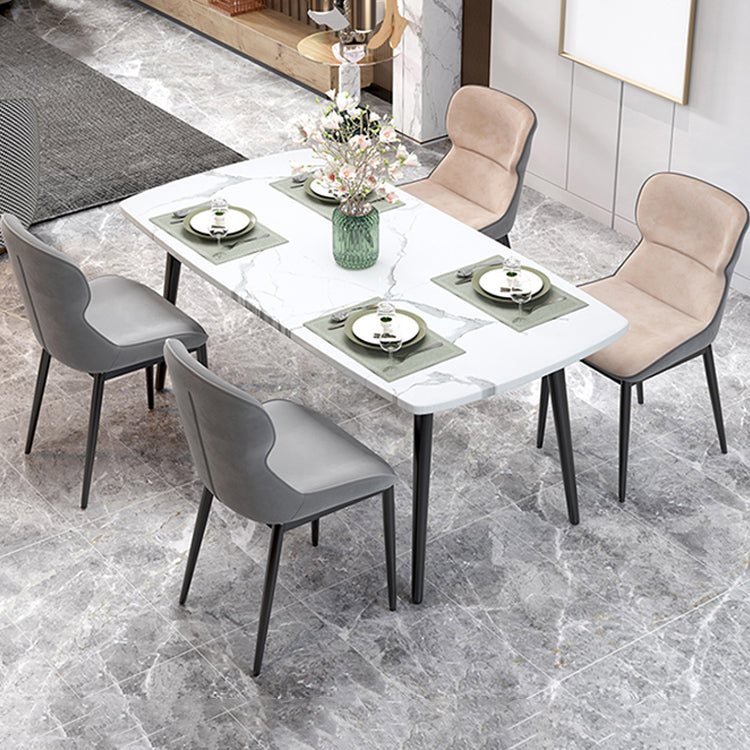 Contemporary Style Chair Kitchen Arm Side Chairs with Metal Legs Clearhalo 'Dining Chairs' 'Dining Tables & Seating' 'dining_chair' 'Furniture' 'furniture_dining_chair' 'Kitchen & Dining Furniture' 4792544