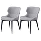 Contemporary Style Chair Kitchen Arm Side Chairs with Metal Legs Light Gray Set of 2 Clearhalo 'Dining Chairs' 'Dining Tables & Seating' 'dining_chair' 'Furniture' 'furniture_dining_chair' 'Kitchen & Dining Furniture' 4792548