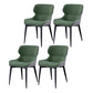 Contemporary Style Chair Kitchen Arm Side Chairs with Metal Legs Green Set of 4 Clearhalo 'Dining Chairs' 'Dining Tables & Seating' 'dining_chair' 'Furniture' 'furniture_dining_chair' 'Kitchen & Dining Furniture' 4792557