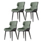 Contemporary Style Chair Kitchen Arm Side Chairs with Metal Legs Light Green Set of 4 Clearhalo 'Dining Chairs' 'Dining Tables & Seating' 'dining_chair' 'Furniture' 'furniture_dining_chair' 'Kitchen & Dining Furniture' 4792560