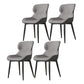 Contemporary Style Chair Kitchen Arm Side Chairs with Metal Legs Silver Gray Set of 4 Clearhalo 'Dining Chairs' 'Dining Tables & Seating' 'dining_chair' 'Furniture' 'furniture_dining_chair' 'Kitchen & Dining Furniture' 4792569