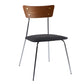 Industrial Style Chair Kitchen Armless Chair with Metal Legs Black 1 Piece Silver Clearhalo 'Dining Chairs' 'Dining Tables & Seating' 'dining_chair' 'furn' 'furn_dining_chair' 'Furniture' 'furniture_dining_chair' 'Kitchen & Dining Furniture' 4792586