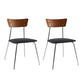 Industrial Style Chair Kitchen Armless Chair with Metal Legs Black 2 Piece Set Silver Clearhalo 'Dining Chairs' 'Dining Tables & Seating' 'dining_chair' 'furn' 'furn_dining_chair' 'Furniture' 'furniture_dining_chair' 'Kitchen & Dining Furniture' 4792589