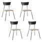 Industrial Style Chair Kitchen Armless Chair with Metal Legs Grey 4 Piece Set Black Clearhalo 'Dining Chairs' 'Dining Tables & Seating' 'dining_chair' 'furn' 'furn_dining_chair' 'Furniture' 'furniture_dining_chair' 'Kitchen & Dining Furniture' 4792610