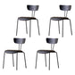 Industrial Dining Chair Kitchen Armless Chairs with Metal Legs Black 4 Piece Set Clearhalo 'Dining Chairs' 'Dining Tables & Seating' 'dining_chair' 'furn' 'furn_dining_chair' 'Furniture' 'furniture_dining_chair' 'Kitchen & Dining Furniture' 4792622