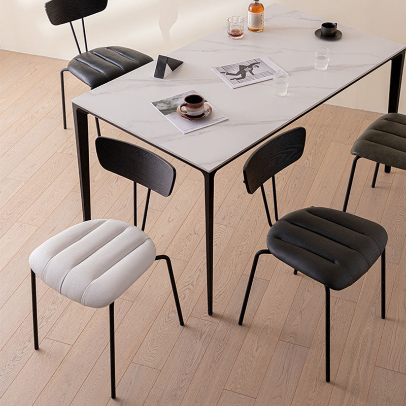 Industrial Dining Chair Kitchen Armless Chairs with Metal Legs Clearhalo 'Dining Chairs' 'Dining Tables & Seating' 'dining_chair' 'furn' 'furn_dining_chair' 'Furniture' 'furniture_dining_chair' 'Kitchen & Dining Furniture' 4792624