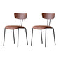 Industrial Dining Chair Kitchen Armless Chairs with Metal Legs Brown 2 Piece Set Clearhalo 'Dining Chairs' 'Dining Tables & Seating' 'dining_chair' 'furn' 'furn_dining_chair' 'Furniture' 'furniture_dining_chair' 'Kitchen & Dining Furniture' 4792627
