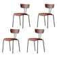 Industrial Dining Chair Kitchen Armless Chairs with Metal Legs Brown 4 Piece Set Clearhalo 'Dining Chairs' 'Dining Tables & Seating' 'dining_chair' 'furn' 'furn_dining_chair' 'Furniture' 'furniture_dining_chair' 'Kitchen & Dining Furniture' 4792628