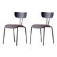 Industrial Dining Chair Kitchen Armless Chairs with Metal Legs Light Gray-Black 2 Piece Set Clearhalo 'Dining Chairs' 'Dining Tables & Seating' 'dining_chair' 'furn' 'furn_dining_chair' 'Furniture' 'furniture_dining_chair' 'Kitchen & Dining Furniture' 4792633