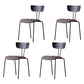 Industrial Dining Chair Kitchen Armless Chairs with Metal Legs Light Gray-Black 4 Piece Set Clearhalo 'Dining Chairs' 'Dining Tables & Seating' 'dining_chair' 'furn' 'furn_dining_chair' 'Furniture' 'furniture_dining_chair' 'Kitchen & Dining Furniture' 4792635