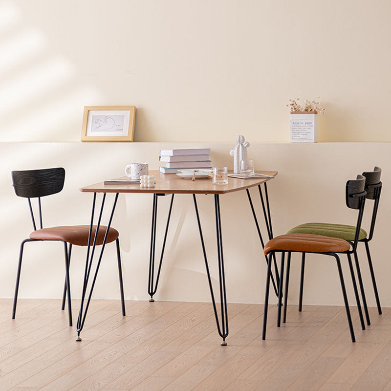 Industrial Dining Chair Kitchen Armless Chairs with Metal Legs Clearhalo 'Dining Chairs' 'Dining Tables & Seating' 'dining_chair' 'furn' 'furn_dining_chair' 'Furniture' 'furniture_dining_chair' 'Kitchen & Dining Furniture' 4792636