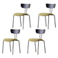 Industrial Dining Chair Kitchen Armless Chairs with Metal Legs Green-Black 4 Piece Set Clearhalo 'Dining Chairs' 'Dining Tables & Seating' 'dining_chair' 'furn' 'furn_dining_chair' 'Furniture' 'furniture_dining_chair' 'Kitchen & Dining Furniture' 4792640