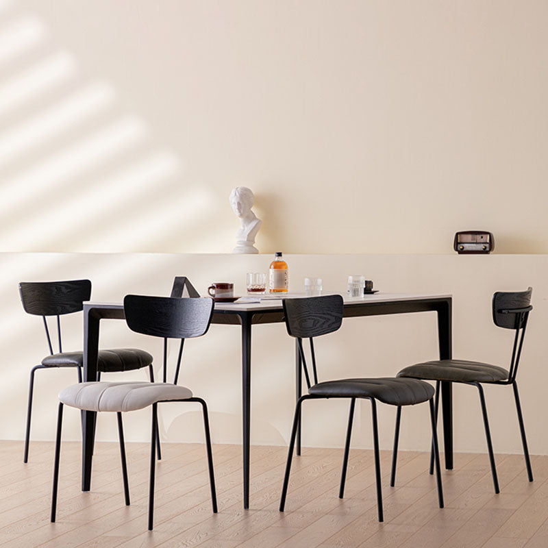 Industrial Dining Chair Kitchen Armless Chairs with Metal Legs Clearhalo 'Dining Chairs' 'Dining Tables & Seating' 'dining_chair' 'furn' 'furn_dining_chair' 'Furniture' 'furniture_dining_chair' 'Kitchen & Dining Furniture' 4792643