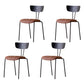 Industrial Dining Chair Kitchen Armless Chairs with Metal Legs Brown-Black 4 Piece Set Clearhalo 'Dining Chairs' 'Dining Tables & Seating' 'dining_chair' 'furn' 'furn_dining_chair' 'Furniture' 'furniture_dining_chair' 'Kitchen & Dining Furniture' 4792646