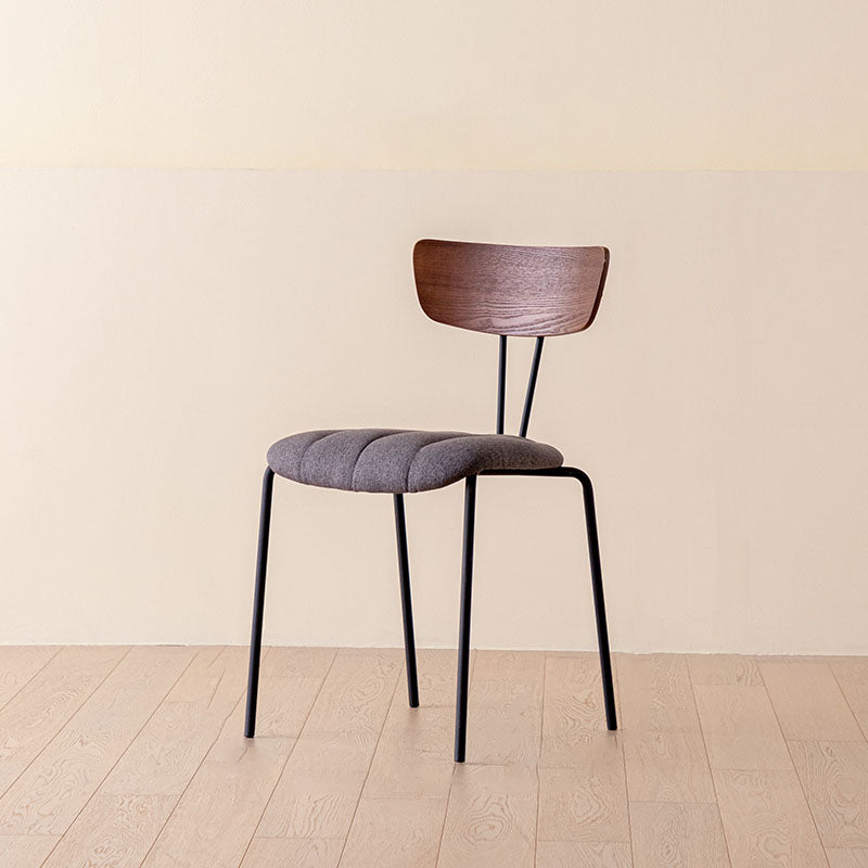 Industrial Dining Chair Kitchen Armless Chairs with Metal Legs Grey 1 Piece Clearhalo 'Dining Chairs' 'Dining Tables & Seating' 'dining_chair' 'furn' 'furn_dining_chair' 'Furniture' 'furniture_dining_chair' 'Kitchen & Dining Furniture' 4792647