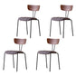 Industrial Dining Chair Kitchen Armless Chairs with Metal Legs Grey 4 Piece Set Clearhalo 'Dining Chairs' 'Dining Tables & Seating' 'dining_chair' 'furn' 'furn_dining_chair' 'Furniture' 'furniture_dining_chair' 'Kitchen & Dining Furniture' 4792649