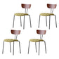 Industrial Dining Chair Kitchen Armless Chairs with Metal Legs Green 4 Piece Set Clearhalo 'Dining Chairs' 'Dining Tables & Seating' 'dining_chair' 'furn' 'furn_dining_chair' 'Furniture' 'furniture_dining_chair' 'Kitchen & Dining Furniture' 4792652