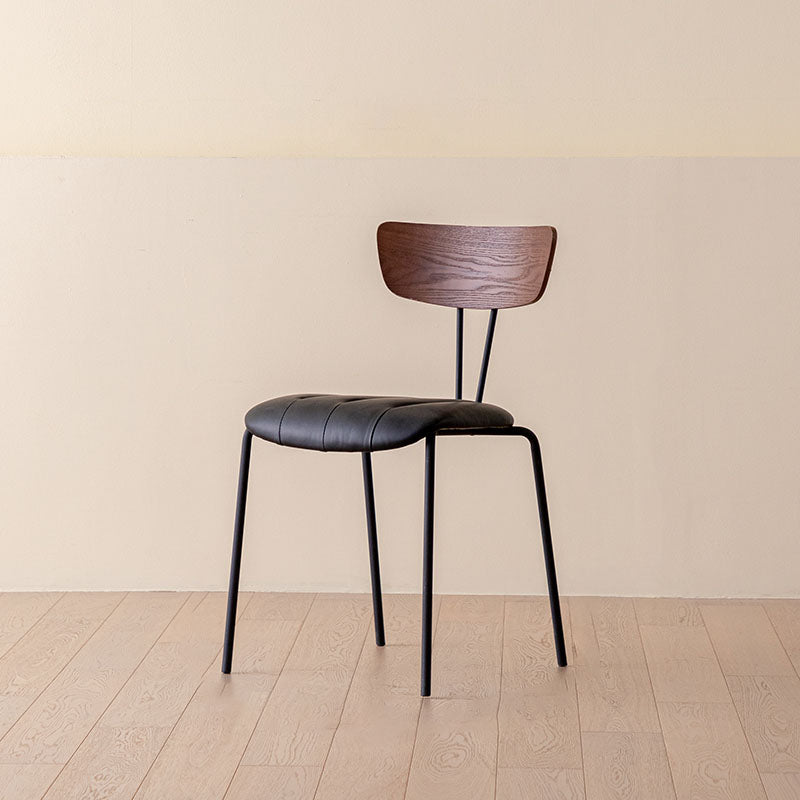 Industrial Dining Chair Kitchen Armless Chairs with Metal Legs Textured Black 1 Piece Clearhalo 'Dining Chairs' 'Dining Tables & Seating' 'dining_chair' 'furn' 'furn_dining_chair' 'Furniture' 'furniture_dining_chair' 'Kitchen & Dining Furniture' 4792653