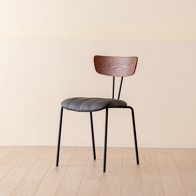 Industrial Dining Chair Kitchen Armless Chairs with Metal Legs Dark Gray 1 Piece Clearhalo 'Dining Chairs' 'Dining Tables & Seating' 'dining_chair' 'furn' 'furn_dining_chair' 'Furniture' 'furniture_dining_chair' 'Kitchen & Dining Furniture' 4792656