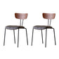 Industrial Dining Chair Kitchen Armless Chairs with Metal Legs Dark Gray 2 Piece Set Clearhalo 'Dining Chairs' 'Dining Tables & Seating' 'dining_chair' 'furn' 'furn_dining_chair' 'Furniture' 'furniture_dining_chair' 'Kitchen & Dining Furniture' 4792657