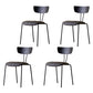 Industrial Dining Chair Kitchen Armless Chairs with Metal Legs Dark Gray-Black 4 Piece Set Clearhalo 'Dining Chairs' 'Dining Tables & Seating' 'dining_chair' 'furn' 'furn_dining_chair' 'Furniture' 'furniture_dining_chair' 'Kitchen & Dining Furniture' 4792661