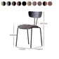 Industrial Dining Chair Kitchen Armless Chairs with Metal Legs Clearhalo 'Dining Chairs' 'Dining Tables & Seating' 'dining_chair' 'furn' 'furn_dining_chair' 'Furniture' 'furniture_dining_chair' 'Kitchen & Dining Furniture' 4792662